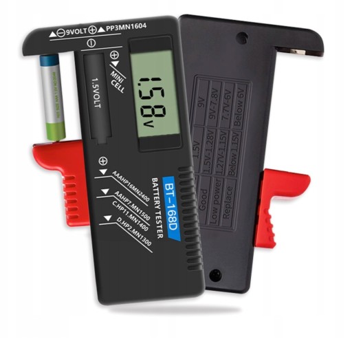Digitálny LCD tester batérií a akumulátorov