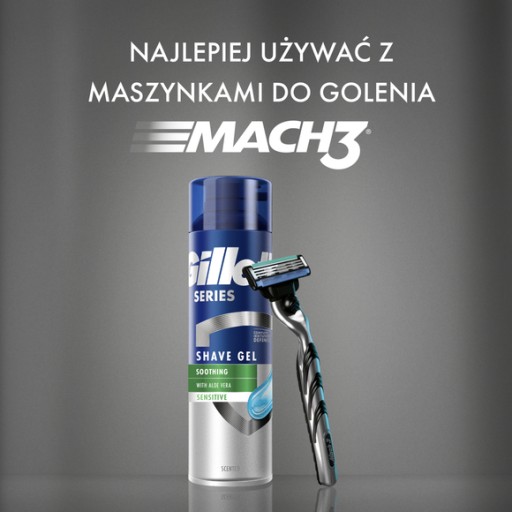 Gillette Series Sensitive gél na holenie pre citlivú pokožku 200 ml
