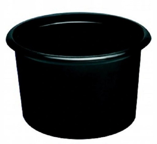 350ml okrúhla PP nádoba Tusipack BLACK - 50 ks
