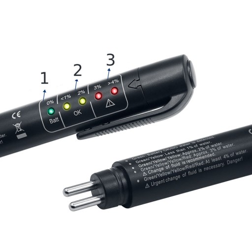 Tester BRZDOVEJ KVAPALINY LED Merač 5 úrovní BODKA 3 4 5 koľko VODY v KVAPALINE
