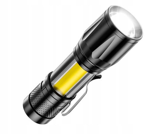 VÝKONNÉ MALÉ MEGA TAKTICKÉ COB ZOOM NABÍJACIE SVETLO NA KAMPOVANIE LED USB