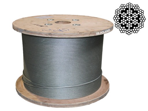neotočné oceľové lano 19x7 (18x7 WSC), priemer 5mm