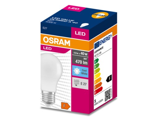 Osram LED žiarovka E27 4,9W=40W 470lm 4000K