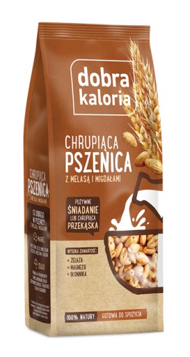 Výživné raňajky chrumkavé pšenica melasa mandle vláknina zinok železo