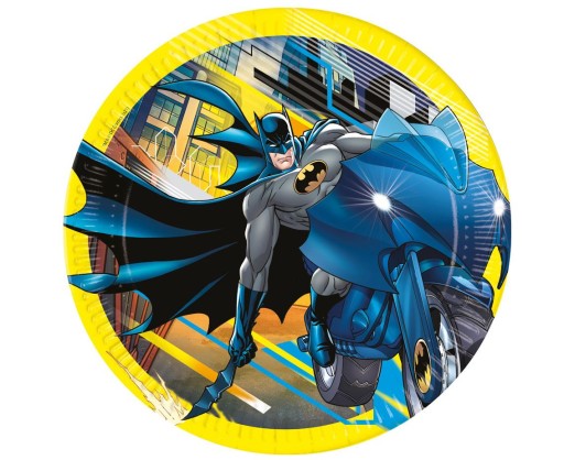 Batman papierové taniere s Batmanom 23 cm 8 ks.