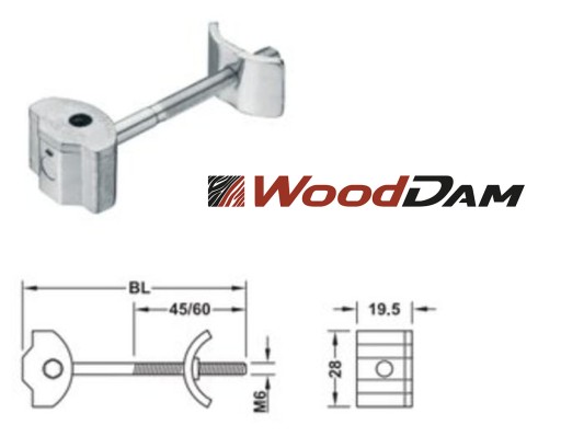 Stolový konektor ZipBolt 35/M6x81mm