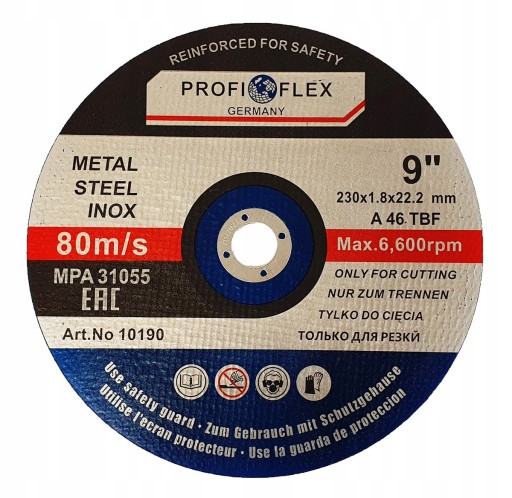 PROFI KOVOVÝ DISK 230MMx1,8MM 22,23MM 6000 RPM ODOLNÝ SPOĽAHLIVÝ