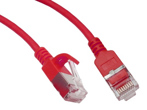 Cat.6A FTP patch kábel tienený RJ45-RJ45 1:1 ULTRAFLEX červený 0,5m