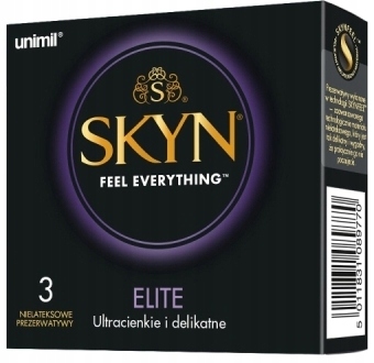 Unimil SKYN ELITE nelatexové extra THIN kondómy, 3 ks.
