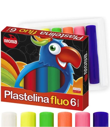 Fluorescenčná plastelína 6 farieb St. Majewski