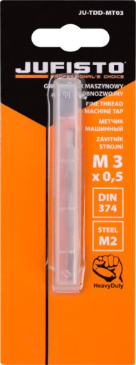 Strojový závitník M3 x 0,5 jemný závit HSS-M2,