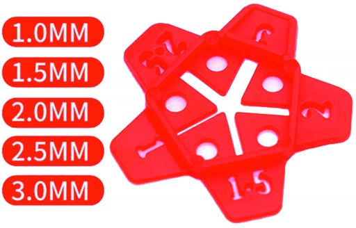 Dištančné hviezdicové krížiky na obkladačky 1-3mm 50 ks