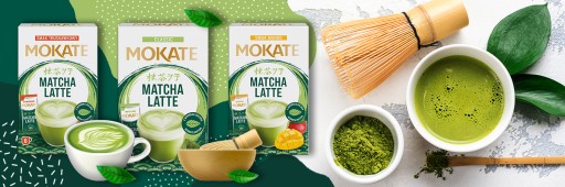 Matcha Latte Jahodový japonský zelený čaj instantný 6 ks MOKATE