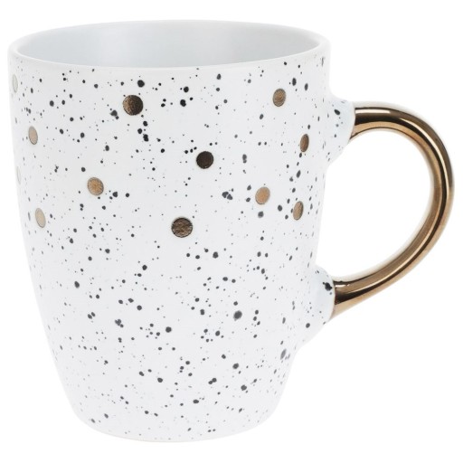 HRNČEK BIELY PORCELÁN 320ml ZLATÝ zdobený