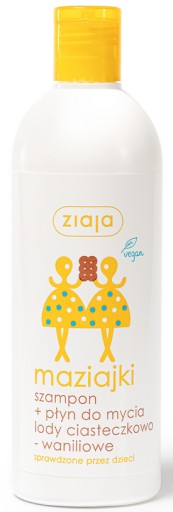 Šampón + tekutá umývacia sušienka-vanilková zmrzlina Ziaja Maziajki 400ml