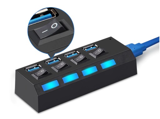 HUB USB 3.0 USB SPLITTER 4 PORTY