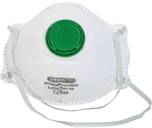 Protiprachová maska s ventilom typu FFP1