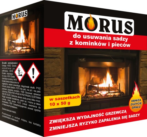 Bros Morus prášok na odstraňovanie sadzí z krbov 50g
