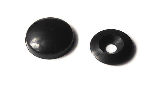 Rozeta 13mm - Uzávery skrutkovacie 100ks, ČIERNA