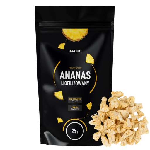 Lyofilizovaný ananás 25g HiFOOD PREMIUM kúsky