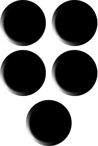 MAGNETY NA DOSKU 5 kusov 30mm čierny TETIS