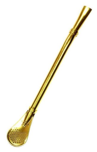 Bombilla Mercedes La mulata Gold Golden Yerba Mate