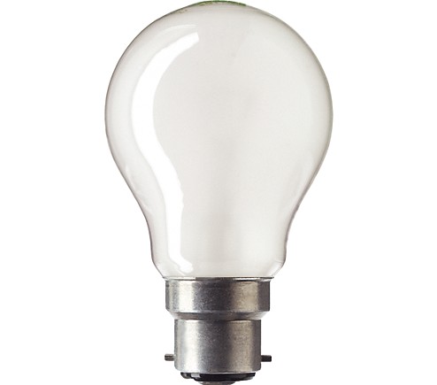 Tradičná žiarovka, VEĽKÝ ANGLICKÝ ZÁVIT A55 230V B22 22mm 60W matná