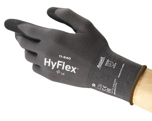 Bezšvové pracovné rukavice Precízne rukavice ANSELL HyFlex 11-840 veľkosť 8-M