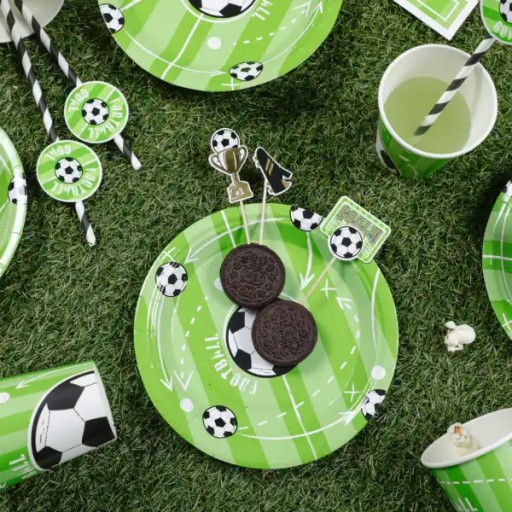 Papierové slamky na futbalovú loptičku, 6 kusov