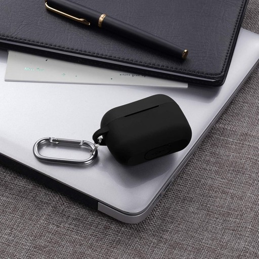 Púzdro NA AIRPODS PRO 2. GENERÁCIE ČIERNY SLIM SILIKÓN