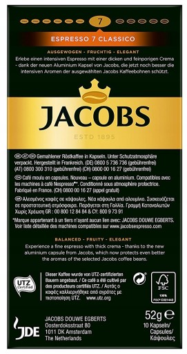 KÁVA pre NESPRESSO JACOBS ESPRESSO CLASSICO 10 ks.