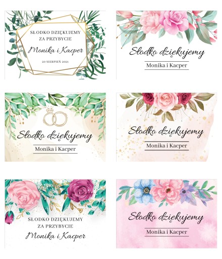 NÁLEPY SVADOBNEJ TORTY x45, boho, rustikálne, mix vzorov, rôzne príležitosti
