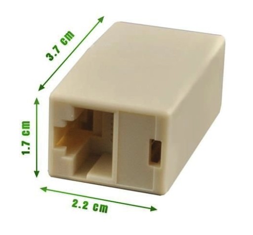 Modulárny adaptér valcového konektora RJ45 zástrčka