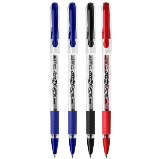 4ks x BIC Gel-ocity Stic gélové pero s jemným hrotom, rôzne farby