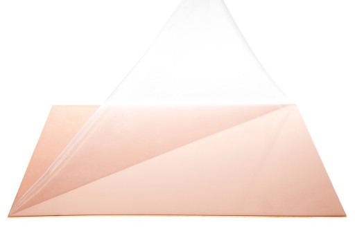 Medený plech medený plech 200x50x0,8mm OBOJSTRANNÁ OCHRANNÁ FÓLIA