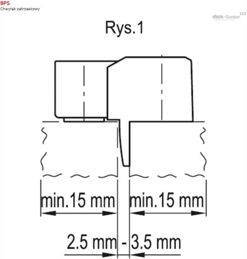 BPS zaskakovací zámok s guľou 28x34, plast