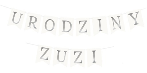 FLAGING Banner Garland Strieborné PÍSMENO M 15x21cm