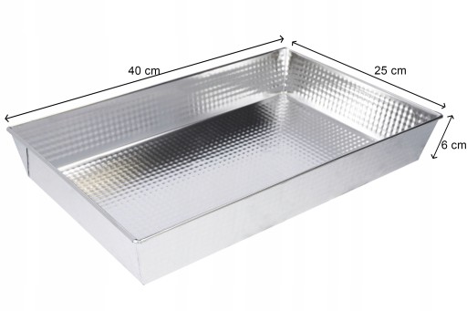 Obdĺžnikový plech na pečenie, plech na pečenie, veľký plech na tortu, 40x25