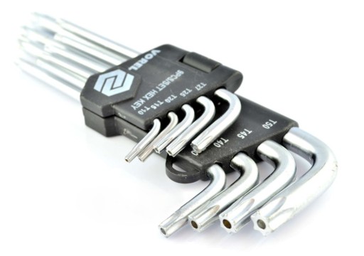 BEZPEČNOSTNÉ KĽÚČE YATO TORX 9ks. T10-T50 CR-V