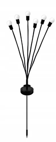 Studená biela solárna lampa dekorácia terasa balkón záhrada 6LED gule P-376