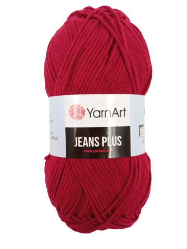 YARNART JEANS 66 bordová priadza