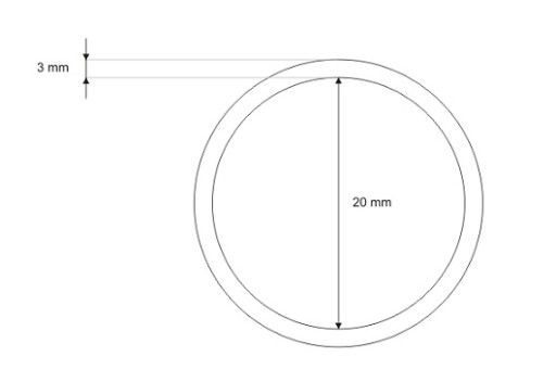 Kovový kožený prsteň 20 mm - 5 ks.