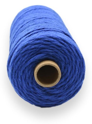Macrame bavlnená šnúrka 3mm 200m MODRÁ