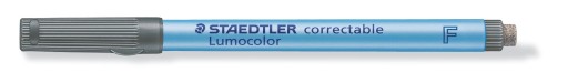 Lumocolor F čierne odnímateľné pero Staedtler