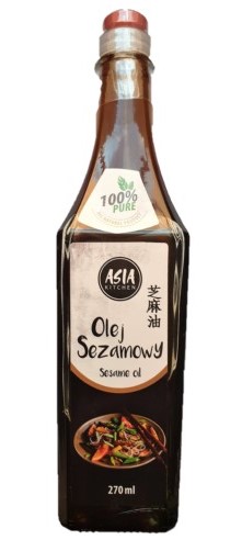 PRAŽENÝ SEZAMOVÝ SEZAMOVÝ OLEJ SEZAMOVÝ OLEJ 270ml NERAFINOVANÝ ÁZIJSKÝ KUCHYŇA