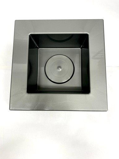 MISKA IKEBANA Štvorcová 19,5cm strieborná Tomplast