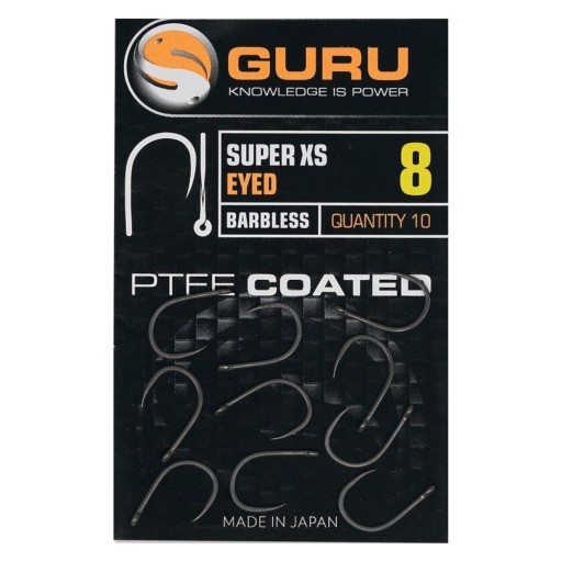 Guru Super XS EYED Háčiky bez protihrotu, veľkosť 8