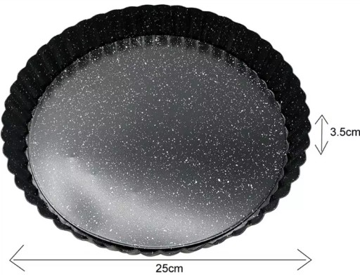 TARTOVAČ s odnímateľným DNOM, 25 cm, čierna