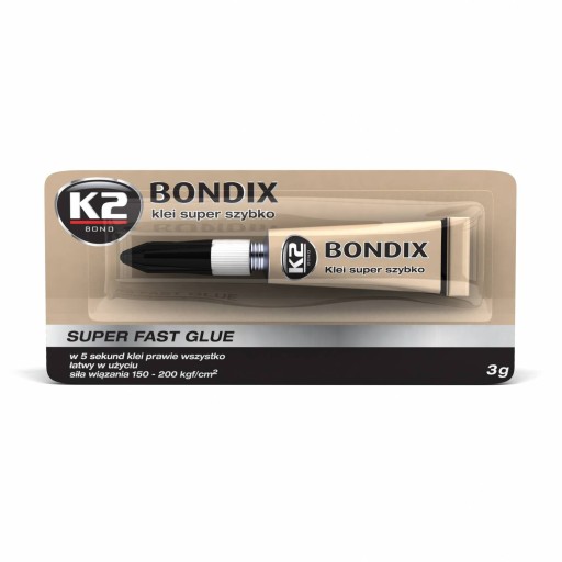 K2 Super rýchle, silné univerzálne lepidlo Bondix 3g