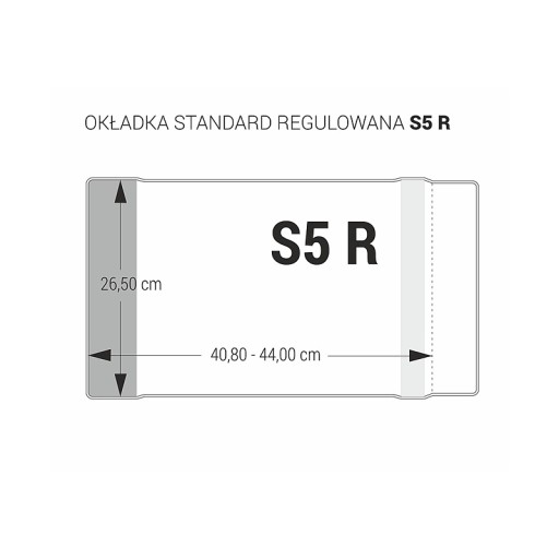 Knižný obal 265mm S5 nastaviteľný obal ks
